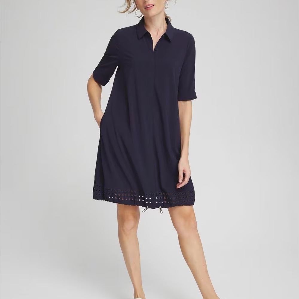 Chico’s Zenergy® UPF Embroidered Eyelet Bungee Dress